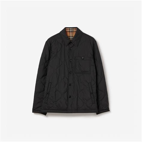 burberry overhemd heren|Reversible Thermoregulated Overshirt in Black .